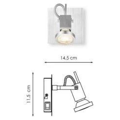 Home Sweet Home LED-Wandstrahler Cali 5,8 W, L X B X H: 11,5 X 11,5 X 14,5 Cm, Aluminium, Warmweiß -Beleuchtung 12 2816