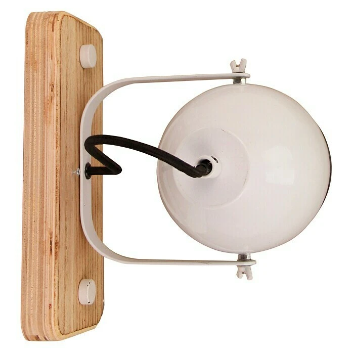 Wandstrahler 40 W, Weiß/Holz, E27 6 Wandstrahler 40 W, Weiß/Holz, E27 – Bild 4