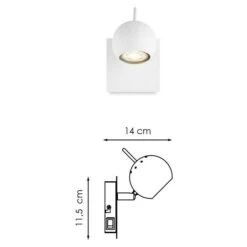 Home Sweet Home LED-Wandstrahler Bollo 5,8 W, L X B X H: 14 X 14 X 11,5 Cm, Sandweiß, Warmweiß -Beleuchtung 12 2845