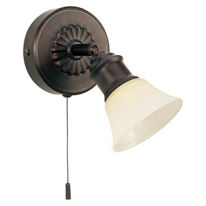 Eglo Alamo Wandstrahler 33 W, Braun, Beige/Weiß, G9 3 Eglo Alamo Wandstrahler 33 W, Braun, Beige/Weiß, G9