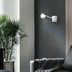 Home Sweet Home LED-Wandstrahler Bollo Flex 5,8 W, L X B X H: 14 X 14 X 11,5 Cm, Sandweiß, Warmweiß -Beleuchtung 12 2872