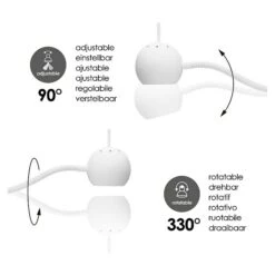 Home Sweet Home LED-Wandstrahler Bollo Flex 5,8 W, L X B X H: 14 X 14 X 11,5 Cm, Sandweiß, Warmweiß -Beleuchtung 12 2874