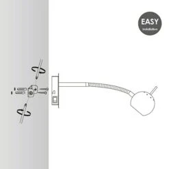 Home Sweet Home LED-Wandstrahler Bollo Flex 5,8 W, L X B X H: 14 X 14 X 11,5 Cm, Sandweiß, Warmweiß -Beleuchtung 12 2876