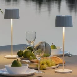 Konstsmide LED-Tischleuchte Positano Weiß