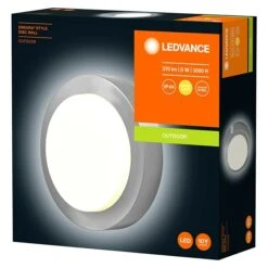 Ledvance LED-Außenwandleuchte Endura Disc Wall 8 W, 20 X 20 X 6 Cm, Silber, IP44 -Beleuchtung 12 2896