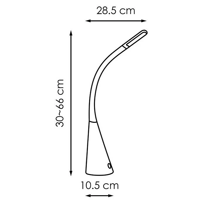 LED-Tischleuchte 3,5 W, L X B X H: 28,5 X 28,5 X 66 Cm, Schwarz, Warmweiß 7 LED-Tischleuchte 3,5 W, L X B X H: 28,5 X 28,5 X 66 Cm, Schwarz, Warmweiß – Bild 5