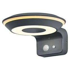 Ledvance LED-Solar-Außenwandleuchte Endura Style Solar Bewegungsmelder, Kunststoff, Warmweiß, Dunkelgrau