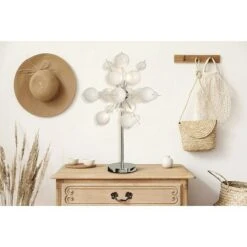 Deko-Tischleuchte Weiß, G9