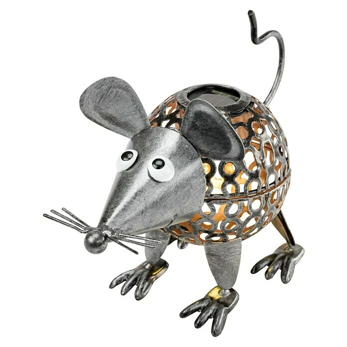 BAUHAUS Solarleuchte Maus 22,5 X 11,5 X 16 Cm, 1,2 V, Metall, Mit Leuchtmittel 4 BAUHAUS Solarleuchte Maus 22,5 X 11,5 X 16 Cm, 1,2 V, Metall, Mit Leuchtmittel – Bild 2