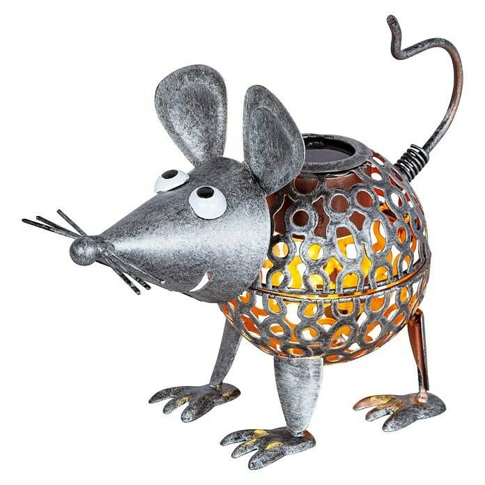 BAUHAUS Solarleuchte Maus 22,5 X 11,5 X 16 Cm, 1,2 V, Metall, Mit Leuchtmittel 6 BAUHAUS Solarleuchte Maus 22,5 X 11,5 X 16 Cm, 1,2 V, Metall, Mit Leuchtmittel – Bild 4