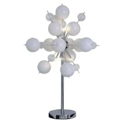 Deko-Tischleuchte Weiß, G9 -Beleuchtung 12 295