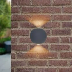 Starlux LED-Außenwandleuchte Two-Eye 6 W, 10 X 9 X 10,5 Cm, Schwarz, IP54 -Beleuchtung 12 3066