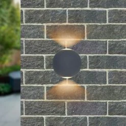 Starlux LED-Außenwandleuchte Two-Eye 6 W, 10 X 9 X 10,5 Cm, Schwarz, IP54 -Beleuchtung 12 3067