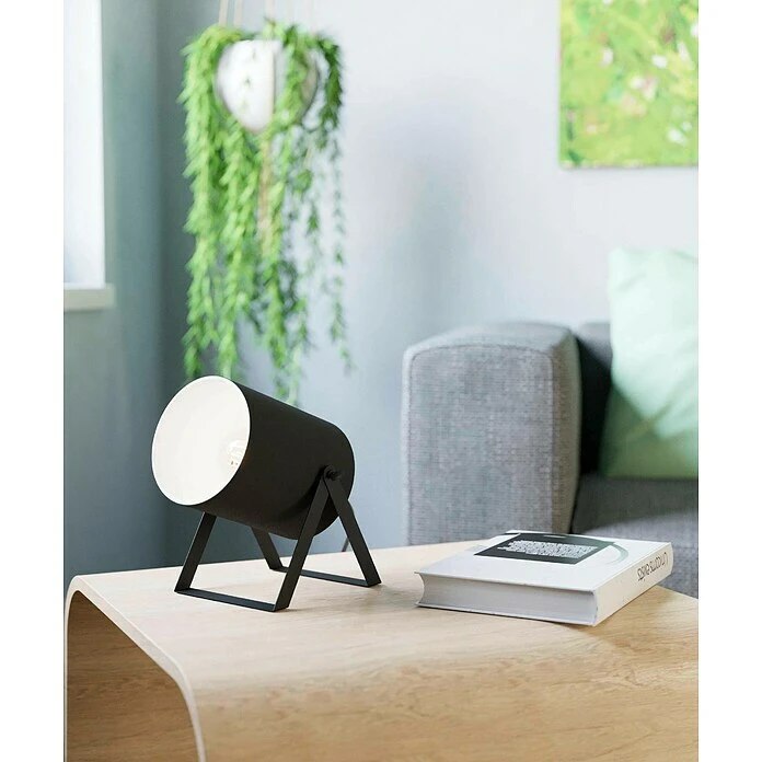 Eglo Deko-Tischleuchte VILLABATE 1 40 W, L X B X H: 18,5 X 16 X 175 Cm, Schwarz, E27 4 Eglo Deko-Tischleuchte VILLABATE 1 40 W, L X B X H: 18,5 X 16 X 175 Cm, Schwarz, E27 – Bild 2