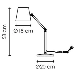 Home Sweet Home Sweep Tischleuchte 10 W, L X B X H: 40 X 18 X 55 Cm, Rost, E27 -Beleuchtung 12 313