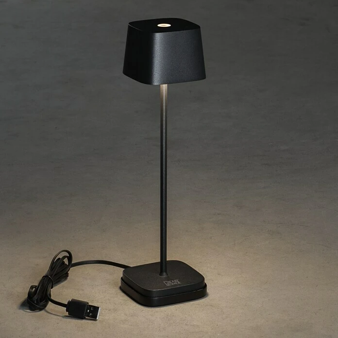 Konstsmide Akku-Tischleuchte Capri Mini L X B X H: 7 X 7 X 20 Cm, Schwarz 6 Konstsmide Akku-Tischleuchte Capri Mini L X B X H: 7 X 7 X 20 Cm, Schwarz – Bild 4