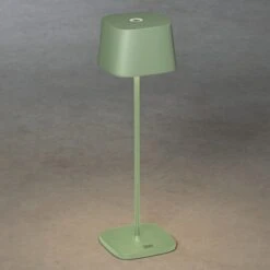 Konstsmide Akku-Tischleuchte Capri L X B X H: 10 X 10 X 36 Mm, Grün/Grau