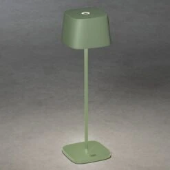 Konstsmide Akku-Tischleuchte Capri L X B X H: 10 X 10 X 36 Mm, Grün/Grau -Beleuchtung 12 3211