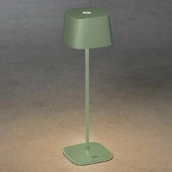 Konstsmide Akku-Tischleuchte Capri L X B X H: 10 X 10 X 36 Mm, Grün/Grau -Beleuchtung 12 3212