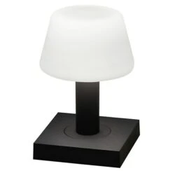 Konstsmide Akku-Tischleuchte Monaco L X B X H: 12,5 X 12,5 X 19 Cm, Dunkelgrau, Warmweiß -Beleuchtung 12 3230