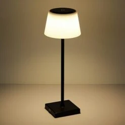 Globo Akku-Tischleuchte GREGOIR Schwarz/Weiß, Warmweiß