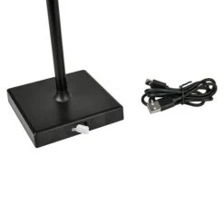 Globo Akku-Tischleuchte GREGOIR Schwarz/Weiß, Warmweiß -Beleuchtung 12 3240