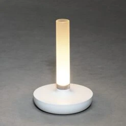 Konstsmide Akku-Tischleuchte Biarritz L X B X H: 13,5 X 13,5 X 20,5 Cm, Weiß -Beleuchtung 12 3256