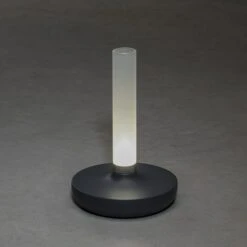 Konstsmide Akku-Tischleuchte Biarritz L X B X H: 13,5 X 13,5 X 20,5 Cm, Dunkelgrau -Beleuchtung 12 3277