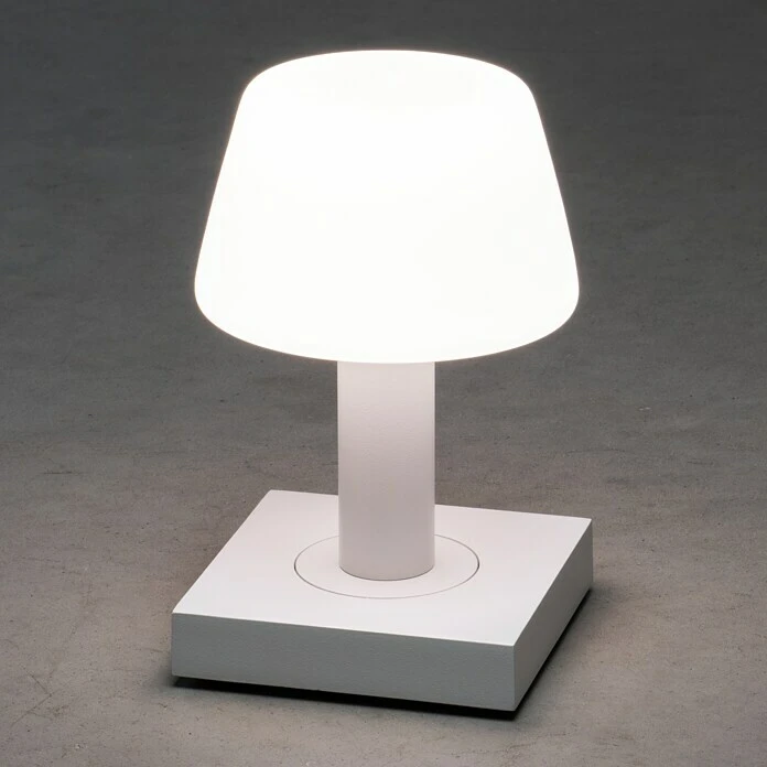 Konstsmide Akku-Tischleuchte Monaco L X B X H: 12,5 X 12,5 X 19 Cm, Weiß, Warmweiß 5 Konstsmide Akku-Tischleuchte Monaco L X B X H: 12,5 X 12,5 X 19 Cm, Weiß, Warmweiß – Bild 3