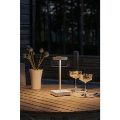 Konstsmide LED-Tischleuchte Scilla L X B X H: 11 X 11 X 27 Cm, Warmweiß, Weiß -Beleuchtung 12 3299