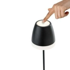 Starlux Akku-Tischleuchte Loreo L X B X H: 10 X 10 X 36 Cm, Schwarz, Warmweiß -Beleuchtung 12 3307