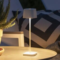 Konstsmide Akku-Tischleuchte Capri Mini L X B X H: 7 X 7 X 20 Cm, Weiß