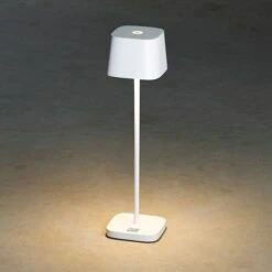 Konstsmide Akku-Tischleuchte Capri Mini L X B X H: 7 X 7 X 20 Cm, Weiß -Beleuchtung 12 3311