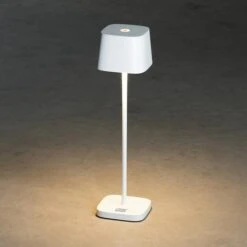 Konstsmide Akku-Tischleuchte Capri Mini L X B X H: 7 X 7 X 20 Cm, Weiß -Beleuchtung 12 3312