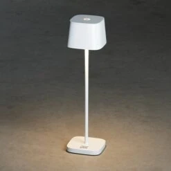 Konstsmide Akku-Tischleuchte Capri Mini L X B X H: 7 X 7 X 20 Cm, Weiß -Beleuchtung 12 3313