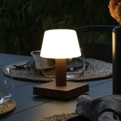 Konstsmide Akku-Tischleuchte Monaco L X B X H: 12,5 X 12,5 X 19 Cm, Rost, Warmweiß