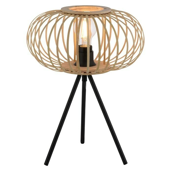 LeuchtenDirekt Racoon Tischleuchte 40 W, L X B X H: 32 X 32 X 41 Cm, Schwarz, Natur, E27 4 LeuchtenDirekt Racoon Tischleuchte 40 W, L X B X H: 32 X 32 X 41 Cm, Schwarz, Natur, E27 – Bild 2