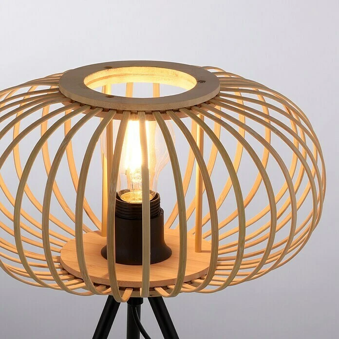 LeuchtenDirekt Racoon Tischleuchte 40 W, L X B X H: 32 X 32 X 41 Cm, Schwarz, Natur, E27 5 LeuchtenDirekt Racoon Tischleuchte 40 W, L X B X H: 32 X 32 X 41 Cm, Schwarz, Natur, E27 – Bild 3