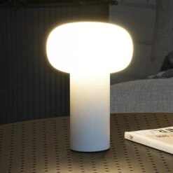 Konstsmide Akku-Tischleuchte Antibes L X B X H: 13 X 13 X 19 Cm, Weiß, Mehrfarbig