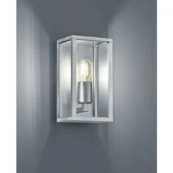 Trio Leuchten Außenwandleuchte 60 W, Silber, IP44 -Beleuchtung 12 3386