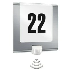 Steinel LED-Sensor-Außenwandleuchte L 220 S EDELSTAHL 9,3 W, L X B X H: 25,1 X 24,6 X 8,4 Cm, Edelstahl, Warmweiß
