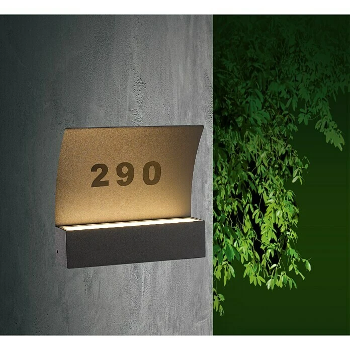 Starlux LED-Außenwandleuchte Numero 8 W, 22 X 5,3 X 19,6 Cm, Dunkelgrau, IP65 4 Starlux LED-Außenwandleuchte Numero 8 W, 22 X 5,3 X 19,6 Cm, Dunkelgrau, IP65 – Bild 2