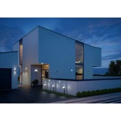 Steinel LED-Sensor-Außenwandleuchte SPOT DUO SC ANT 14,6 W, L X B X H: 17,5 X 24,7 X 9,8 Cm, Anthrazit, Warmweiß -Beleuchtung 12 3446