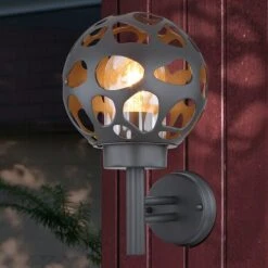 Globo Xeloo Außenwandleuchte 15 W, 20 Mm X 20 Cm X 32,7 Cm, Anthrazit, IP44