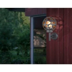 Globo Xeloo Außenwandleuchte 15 W, 20 Mm X 20 Cm X 32,7 Cm, Anthrazit, IP44 -Beleuchtung 12 3494