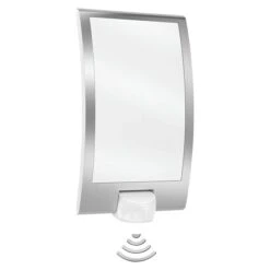 Steinel Sensor-Außenwandleuchte L 22 S EDELSTAHL 60 W, 28,6 X 16,2 X 8,9 Cm, Edelstahl, IP44
