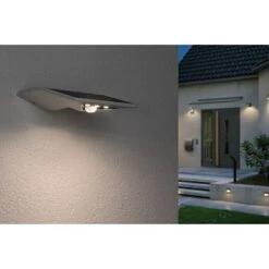 Paulmann Yoko LED-Solar-Außenwandleuchte Bewegungsmelder, 1,2 W, Kunststoff, Warmweiß, Weiß