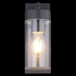Globo LED-Außenwandleuchte Vessa Anthrazit, Kunststoff, E27, B X H: 8,9 X 25 Cm -Beleuchtung 12 3531