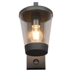 Trio Leuchten Sensor-Außenwandleuchte CAVADO 40 W, 23 X 16 X 28 Cm, Grau, IP44 -Beleuchtung 12 3544