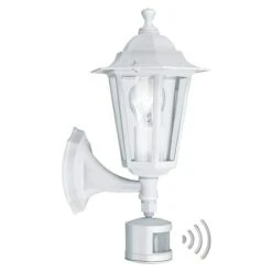 Beleuchtung 23 Eglo Laterna 5 Sensor-Außenwandleuchte 60 W, Weiß, IP44